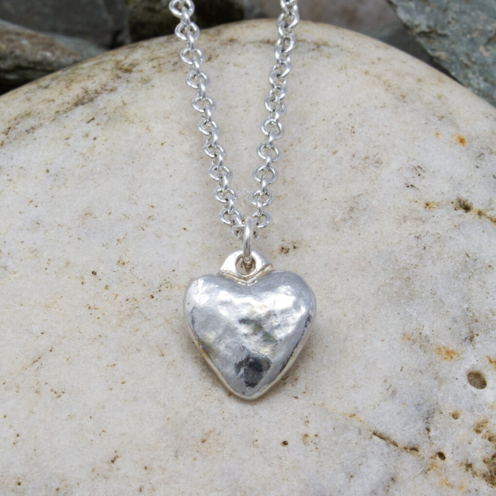 small tin heart pendant